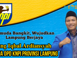 DPD KNPI Provinsi Lampung Sah Dipimpin Iqbal Ardiansyah Periode 2022-2025