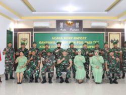 Kolonel Faisol Izuddin Pimpin Acara Korp Raport Penerimaan Perwira Baru Di Satuan Kodim 0410/KBL