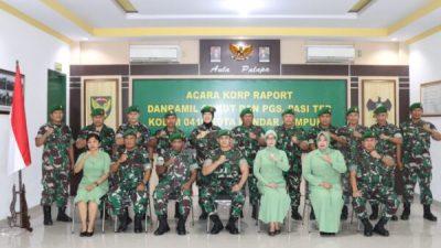 Kolonel Faisol Izuddin Pimpin Acara Korp Raport Penerimaan Perwira Baru Di Satuan Kodim 0410/KBL