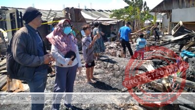 Kepala UPT SMPN 17 Bandarlampung Datangi Rumah Murid Kebakaran di Bumiwaras