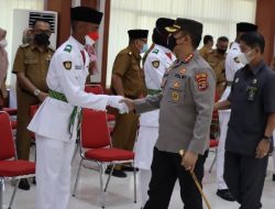 Kapolresta Hadiri Pengukuhan dan Beri Semangat Anggota Paskibraka Kota Bandarlampung 2022