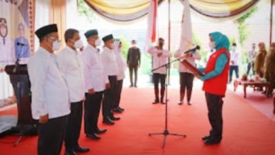 Riana Lantik Pengurus PMI Tanggamus Masa Bakti 2022-2027