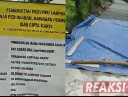 Gunakan Batu Sampah, Warga Keluhkan Kualitas Jalan Beton Dinas Perkim Provinsi Lampung