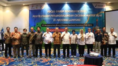 Gubernur Lampung Buka Acara FGD Penyelesaian Penanggulangan Ceceran Minyak Bumi di Lampung