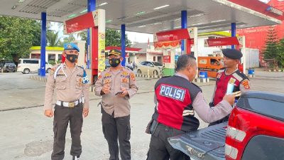 IMG 20220903 WA0399 Jajaran Polres Lampung Utara Amankan SPBU Pasca Kenaikan Harga BBM