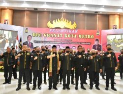 Walikota Metro Wahdi Resmi Nahkodai DPC Gerakan Nasional Anti Narkotika (GRANAT) Kota Metro