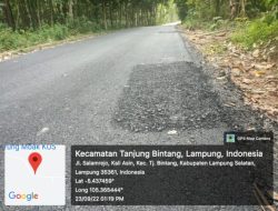 Hanya Sepekan, Hotmix Jalan Salamrejo-Purwosari Tanjungbintang Lamsel Senilai Rp3,3 Miliar Sudah Rusak