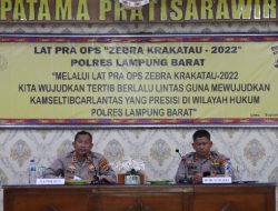 Polres Lambar Gelar Latihan Pra Operasi Zebra Krakatau 2022