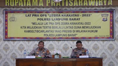 Polres Lambar Gelar Latihan Pra Operasi Zebra Krakatau 2022