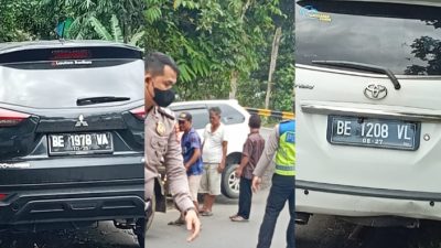 Kecelakaan Avanza dan Exspander Sama-Sama Ringsek di Batu Keramat Tanggamus