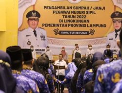 439 PNS Lingkungan Pemprov Lampung Diambil Sumpah dan Ucapkan Janji PNS