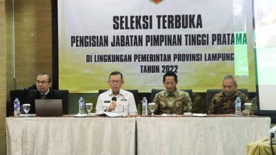 Sekdaprov Lampung Buka Acara Uji Kompetensi pada Seleksi Terbuka JPTP