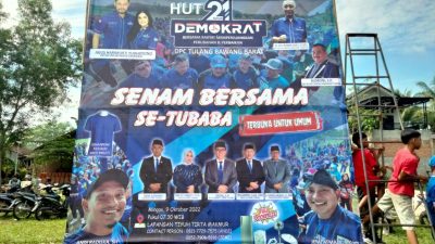 HUT Ke-21, Partai Demokrat Gelar Senam Bersama Se-Tubaba