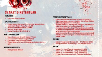 Semarak Sumpah Pemuda, Lampung Democracy Studies Gelar Lomba Kreasi Video