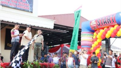 HUT Brimob Polri ke 77, Gubernur Provinsi Lampung Lepas Jalan Sehat