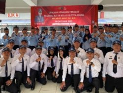 Karutan Pimpin Kenaikan Pangkat Pegawai Rutan Kotaagung Kabupaten Tanggamus
