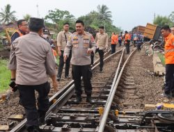 2 Kereta Api Tabrakan di Stasiun Rengas Lamteng, Ini Reaksi Polda Lampung