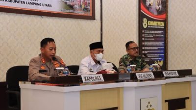Sambut Nataru, Polres Lampung Utara Gelar Rakor Lintas Sektoral Ops Lilin Krakatau 2022