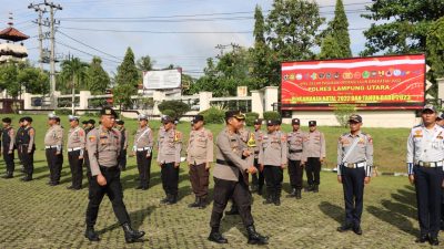 Polres Lampung Utara Terjunkan 294 Personel Gabungan Amankan Nataru
