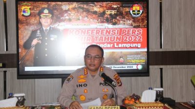 Polresta Bandar Lampung Gelar Konpers Capaian Kinerja Tahun 2022
