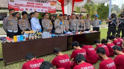 Sepanjang Tahun 2022 Polres Lampung Utara Tangani 621 Kasus Gangguan Kamtibmas
