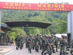 Tingkatkan Ketahanan Fisik, Prajurit Batalyon Infanteri 7 Marinir Laksanakan Hanmars
