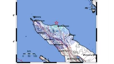 Gempa Tektonik M 4.9 Dirasakan di Lhokseumawe dan Aceh Utara