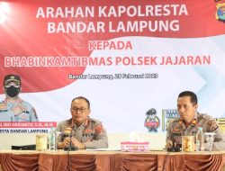 Kumpulkan Bhabinkamtibmas, Kapolresta Bandar Lampung : Peka Terhadap Potensi-Potensi yang Menggangu Kamtibmas