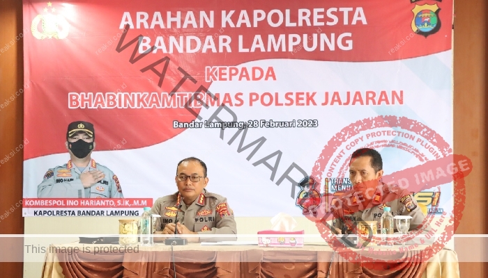 IMG 20230228 WA0114 Kumpulkan Bhabinkamtibmas, Kapolresta Bandar Lampung : Peka Terhadap Potensi-Potensi yang Menggangu Kamtibmas
