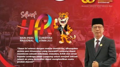 Ketua DPRD Provinsi Lampung Hadiri Rangkaian HPN Ke-28