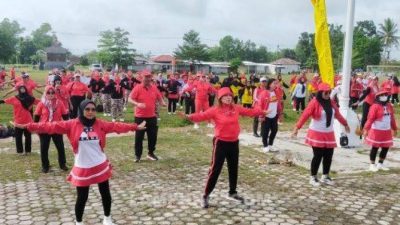 Anggota Komisi IV DPRD Provinsi Lampung, Fraksi PDIP Gelar Lomba Senam Kreasi KDN