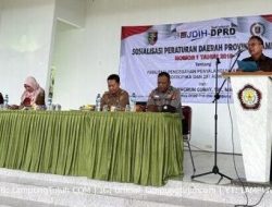 Ketua DPRD Lampung Gelar Kegiatan Sosperda No. 1 Tahun 2018 Tentang Pencegahan Penyalahgunaan Narkotika
