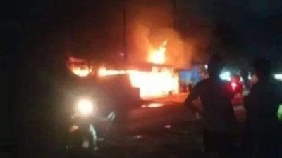 Toko Sembako di Pandansari Kabupaten Pringsewu Kebakaran Usai Buka Puasa