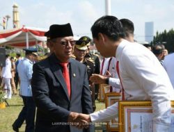 Baca Teks Sejarah, Ketua DPRD Lampung Hadiri Upacara Hari Jadi Provinsi Lampung Ke-59