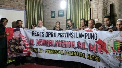 Komisi I DPRD Provinsi Lampung Watoni Nurdin Kunjungi Dapil