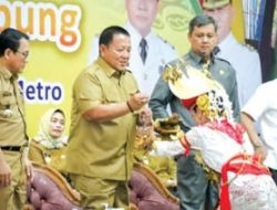 Raih IPM Kedua, Kunjungan Gubernur Lampung Disambut Walikota Metro