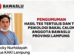 Rekrutmen Tak Sesuai Jadwal Kurangi Kepercayaan Masyarakat, LSM DPW KAKI Lampung: Inkonsistensi Bawaslu RI Dipertanyakan