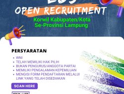 LDS Rekrut Korwil di Kabupaten Kota Se-Provinsi Lampung, Ini Syaratnya