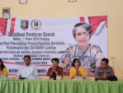 Anggota Komisi V DPRD Provinsi Lampung Budhi Condrowati Gelar Sosialisasi Perda