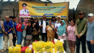 Bentuk Perhatian Gubernur, Korban Kebakaran di Kabupaten Pesawaran Terima Bantuan