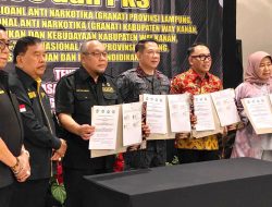 Melalui MoU dan PKS, GRANAT, Pemda Way Kanan, BNN Provinsi Lampung dan UNILA Percepat P4GN Pertama di Indonesia