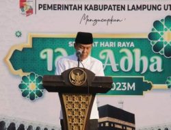Bupati Lampung Utara Tunaikan Sholat Idul Adha Bersama Forkopimda dan Masyarakat