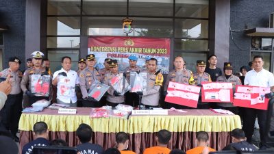 Tindak Pidana Kejahatan Turun, Polres Metro Gelar Konpers Akhir Tahun 2023 