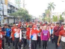 Ribuan Masyarakat Kota Bandar Lampung Antusias Mengikuti Jalan Sehat Dalam Rangka HUT ke-341