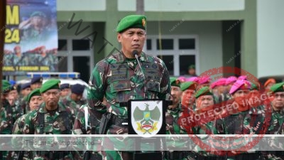 Tiga Matra TNI Wilayah Provinsi Lampung Ikuti Apel Gelar Pasukan Pengamanan Pemilu Tahun 2024 Tersebar, Secara Virtual Dengan Panglima TNI  Lampung –