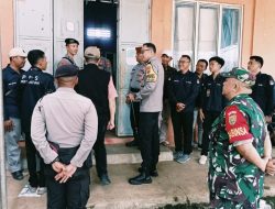 Kapolres Tanggamus Tinjau Pengamanan Pleno PPK Pemilu 2024 Di Kecamatan Ulu Belu Dan Pulau Panggung