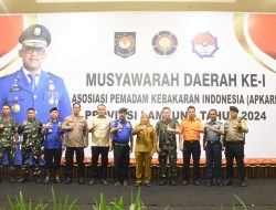 Tarian Khas Lampung Manjau Muloh Turut Meriahkan Acara Musyawarah Daerah (Musda) Ke 1 Asosiasi Pemadam Kebakaran Indonesia (APKARI)