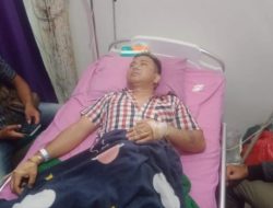 6 Tusukan Diterima Wartawan PWRI Kabupaten Tulang Bawang saat Bertugas