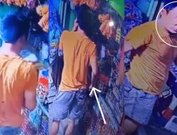 Viral Aksi Seorang Pria Kenakan Baju Kaos Kuning Terekam CCTV Curi HP Dekat SPBU Kota Agung
