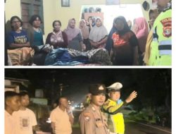 Sat Lantas Polres Tanggamus Identifikasi dan Evakuasi Korban Laka Lantas di Jalinbar Pugung